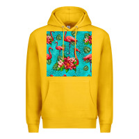 Lemon flamingo seamless pattern Premium Hoodie - HRA Design Shop