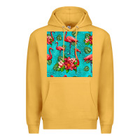 Mustard flamingo seamless pattern Premium Hoodie - HRA Design Shop