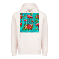 Pale Pink flamingo seamless pattern Premium Hoodie - HRA Design Shop