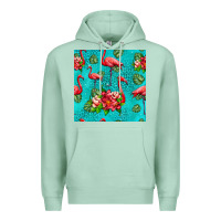 Seafoam flamingo seamless pattern Premium Hoodie - HRA Design Shop