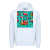 White flamingo seamless pattern Premium Hoodie - HRA Design Shop