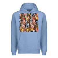 Colony Blue western farm animals seamless pattern Premium Hoodie - HRA Design Shop