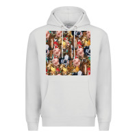 Dove Grey western farm animals seamless pattern Premium Hoodie - HRA Design Shop