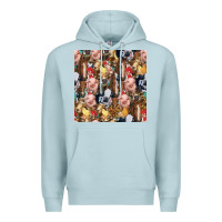 Blue Mist western farm animals seamless pattern Premium Hoodie - HRA Design Shop
