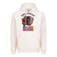 Pale Pink just a woman who loves her welder Premium Hoodie - SublimationCraftShop