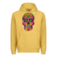 Antique Gold sugar skull Premium Hoodie - FaDigitalArtStudio