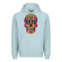 Blue Mist sugar skull Premium Hoodie - FaDigitalArtStudio