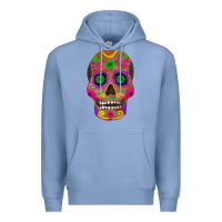 Colony Blue sugar skull Premium Hoodie - FaDigitalArtStudio