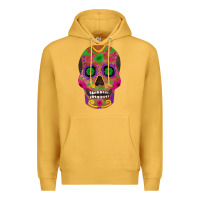 Mustard sugar skull Premium Hoodie - FaDigitalArtStudio