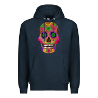 Navy sugar skull Premium Hoodie - FaDigitalArtStudio