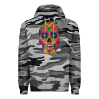 Slate Camo sugar skull Premium Hoodie - FaDigitalArtStudio