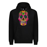 Black sugar skull Premium Hoodie - FaDigitalArtStudio
