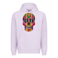 Lilac sugar skull Premium Hoodie - FaDigitalArtStudio