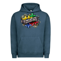 Pigment Midnight Navy austism Urban Hoodie - SublimationCraftShop