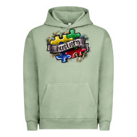Pigment Oil Green austism Urban Hoodie - SublimationCraftShop