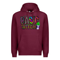 Burgundy basic witch Premium Hoodie - CowhideDigitalArt