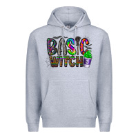 Heather Grey basic witch Premium Hoodie - CowhideDigitalArt