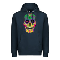 Navy sugar skull Premium Hoodie - FaDigitalArtStudio