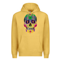 Antique Gold sugar skull Premium Hoodie - FaDigitalArtStudio