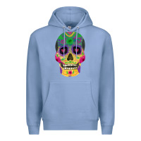 Colony Blue sugar skull Premium Hoodie - FaDigitalArtStudio