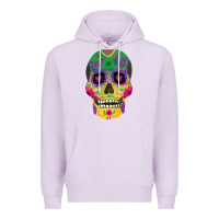 Lilac sugar skull Premium Hoodie - FaDigitalArtStudio