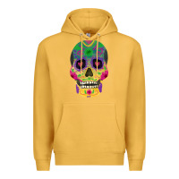 Mustard sugar skull Premium Hoodie - FaDigitalArtStudio