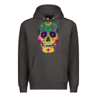 Smoke sugar skull Premium Hoodie - FaDigitalArtStudio