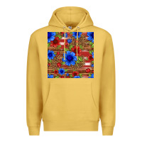 Antique Gold patriotic flowers seamless pattern Premium Hoodie - HRA Design Shop