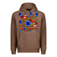 Chestnut patriotic flowers seamless pattern Premium Hoodie - HRA Design Shop