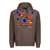 Coffee patriotic flowers seamless pattern Premium Hoodie - HRA Design Shop