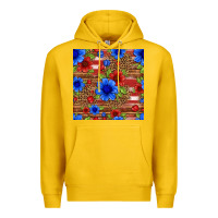 Lemon patriotic flowers seamless pattern Premium Hoodie - HRA Design Shop