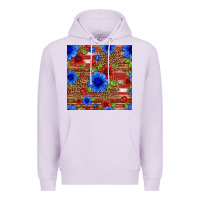 Patriotic Flowers Seamless Pattern Premium Hoodie | Teevron