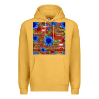 Mustard patriotic flowers seamless pattern Premium Hoodie - HRA Design Shop