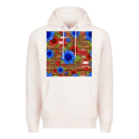 Pale Pink patriotic flowers seamless pattern Premium Hoodie - HRA Design Shop