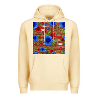 Pina Colada patriotic flowers seamless pattern Premium Hoodie - HRA Design Shop