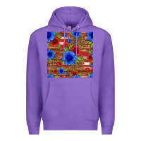 Purple patriotic flowers seamless pattern Premium Hoodie - HRA Design Shop