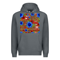 Rock patriotic flowers seamless pattern Premium Hoodie - HRA Design Shop