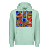 Seafoam patriotic flowers seamless pattern Premium Hoodie - HRA Design Shop