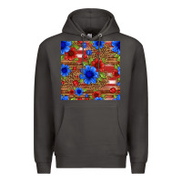 Smoke patriotic flowers seamless pattern Premium Hoodie - HRA Design Shop
