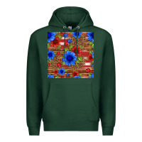 Sports Green patriotic flowers seamless pattern Premium Hoodie - HRA Design Shop