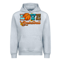 Heather Grey love basketball Urban Hoodie - HRA Design Shop