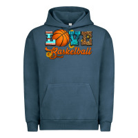 Pigment Midnight Navy love basketball Urban Hoodie - HRA Design Shop
