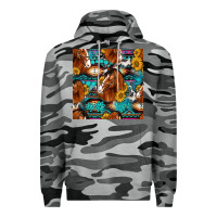 Slate Camo sunflower horses seamless pattern Premium Hoodie - HRA Design Shop