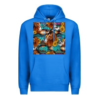 True Royal sunflower horses seamless pattern Premium Hoodie - HRA Design Shop