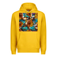 Lemon sunflower horses seamless pattern Premium Hoodie - HRA Design Shop