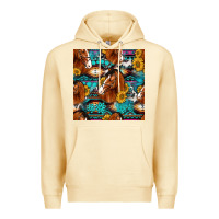 Pina Colada sunflower horses seamless pattern Premium Hoodie - HRA Design Shop