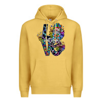 Antique Gold love autism Premium Hoodie - SublimationCraftShop