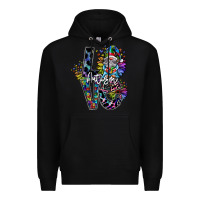 Black love autism Premium Hoodie - SublimationCraftShop