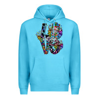 Ocean Blue love autism Premium Hoodie - SublimationCraftShop