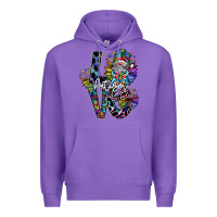 Purple love autism Premium Hoodie - SublimationCraftShop
